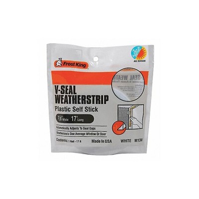 Frost King M13WH V-Seal Weather-Strip 7/8-Inch by 17-Feet White, 7/8'' x 17'