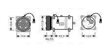 CNAK161 AVA QUALITY COOLING Kompressor, Klimaanlage für CITROËN,FIAT,LANCIA,PEUG