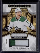 2024-25 Black Diamond Wyatt Johnston Premium Patch Relic 1st on Print #1/50 SP