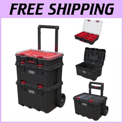 Stack N' Roll 3-Piece Rolling Tool Box System