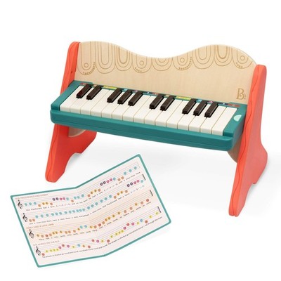 B. toys Wooden Piano, Mini Maestro with Color-Coded Songbook Mini, Multicolour