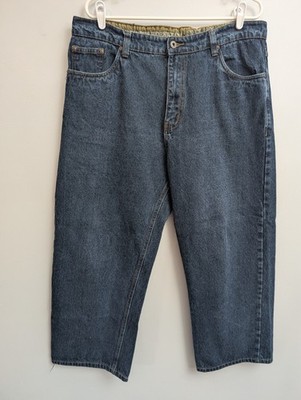 E4 Smiths Workwear Mens 38x30 Jeans Stretch Blue Boots Pants Carpenter