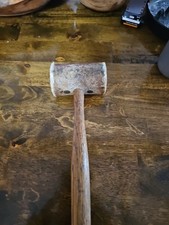 Vintage Rawhide Leather Mallet Hammer 10 1/2 Inches Wooden Handle ~ 9 oz.