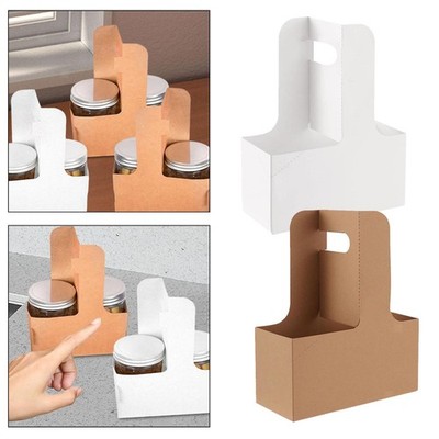 20x 2 Becher Getränketräger mit Griff Take Out Container für Eisbecher