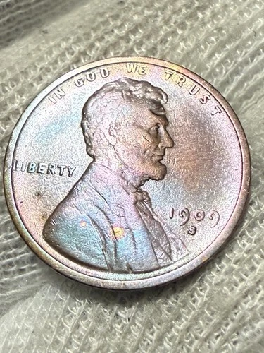 1909-S Lincoln Wheat Cent Penny * High Grade Lustrous AU * KEY DATE!* Toned