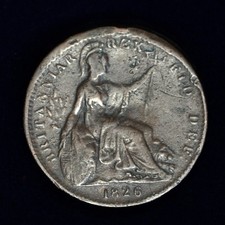 GB GEORGE IV COPPER FARTHING 1826 ++ NICE GRADE!! ++ [177-02]