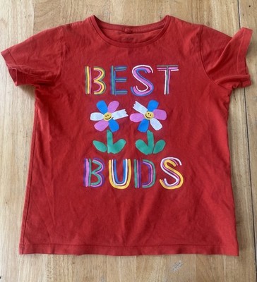 Stella McCartney Girls 12 Years Old Cotton Best Buds Flowers Shrt Sleeve T-Shirt
