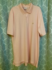 Brooks Brothers Polo Shirt 2XL Pink - Gold Logo Cotton Casual Golf Performance