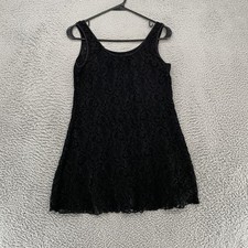 Little Black Lace Dress Womens Small Y2K Fairy Grunge Whimsigoth Sheer 90s