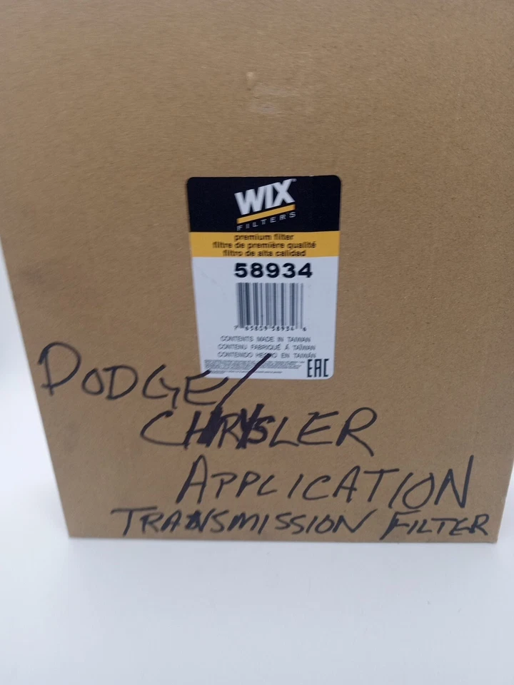Kit de junta de filtro de transmisión automática 62TE Chrysler T&C Sebring 200 WIX 58934 Foto 2 de 4