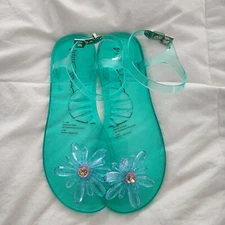 Betsey Johnson Womens Sara Green Jelly Sandals Shoes 7 M