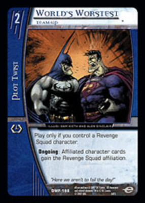 VS System: World's Worstest, Team-Up [Played] DC Worlds Finest TCG CCG Classic M