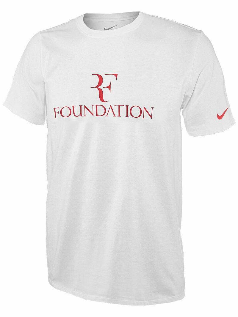 Nike Roger Federer RF Foundation Center Logo Nike T-Shirt White | eBay