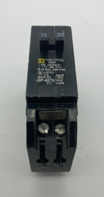 HOMT1520 Homeline Two 1 Pole 15/20 Amp 120V AC Type HOMT Plug In Tandem  Breaker