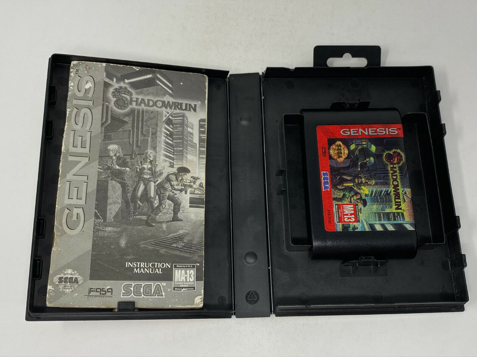 Shadowrun (Sega Genesis, 1994) Complete in Box with Manual - CIB TESTED GUC  10086013528