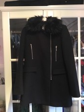Women Elle Smart Black Coat Size 8.