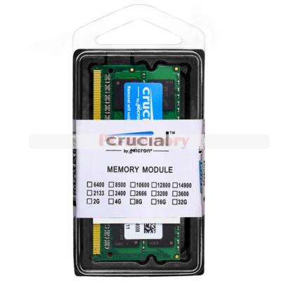 Crucial 2pcs GB Ram DDR3 1600 MHz 2RX8 PC3-12800S SO