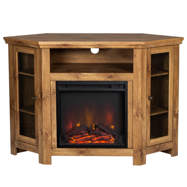 Scott Living White Corner Media Mantel With 33 Infrared Electric