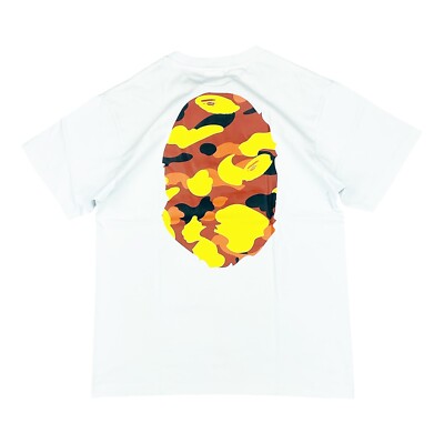 BAPE 1st Camo Big Ape Head T-shirt White Orange | A Bathing