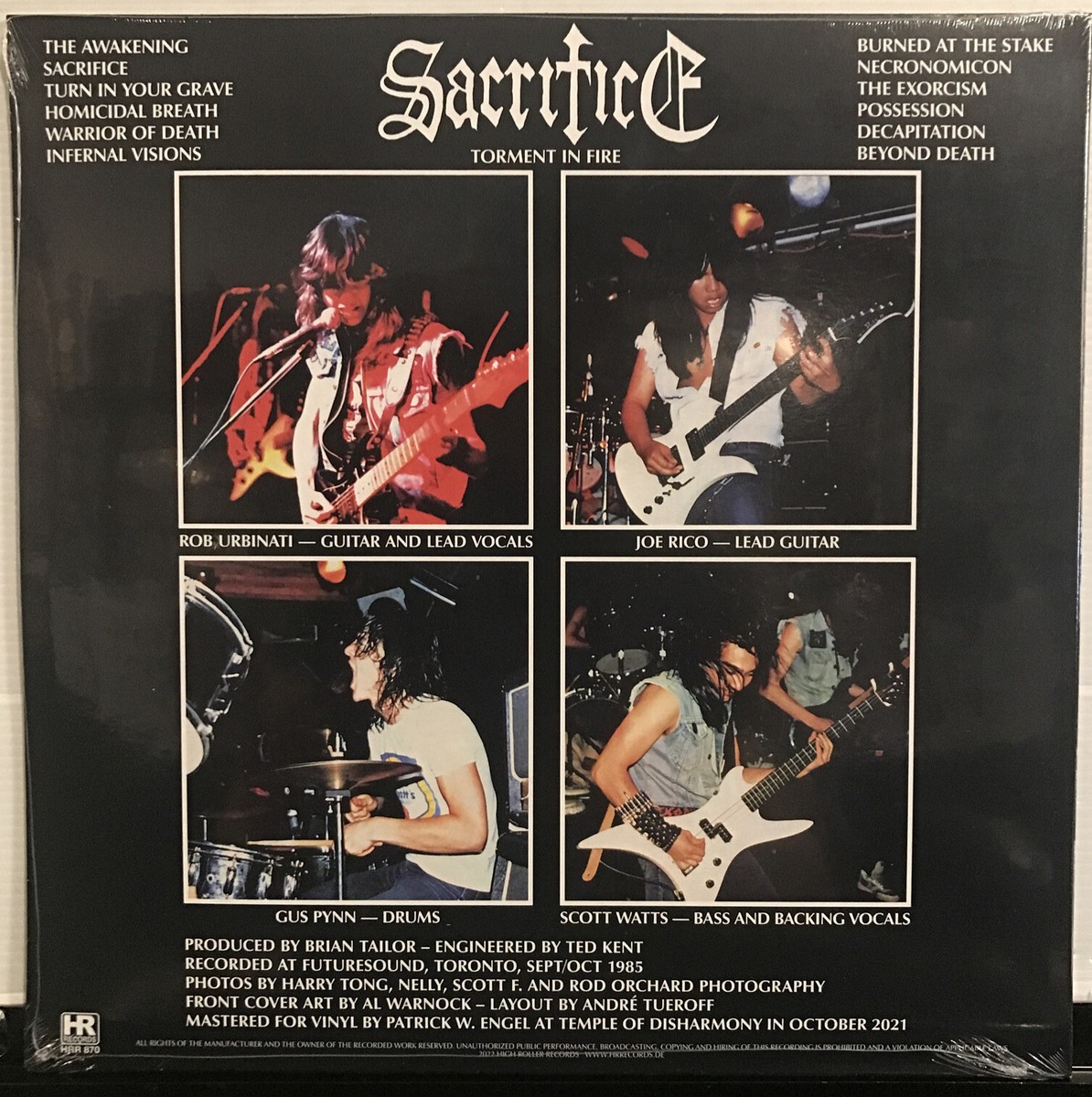 独LP Sacrifice Torment In Fire HRR870 High Roller Records 未開封 /00260 Sacrifice – Torment In Fire – Vinyl (Blood Red, LP, Album +