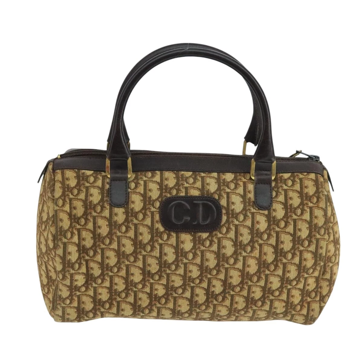 Sac à main Dior Trotter en toile marron authentique