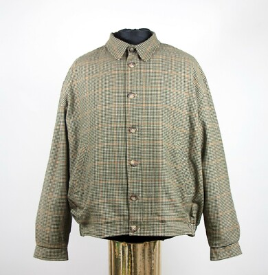 HICKEY FREEMAN Bomberjacke Herren 100% Wolle Check Jacket Gr. XXL Neuwertig