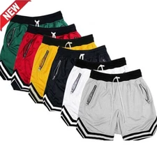 Men's Basketball Shorts Athletic Mesh Pockets Running Gym Workout Quick Dry