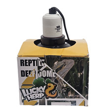 Aluminum 5.5 inch Deep Dome Reptile Light Fixture for UVB Bulb Basking Heat Bulb