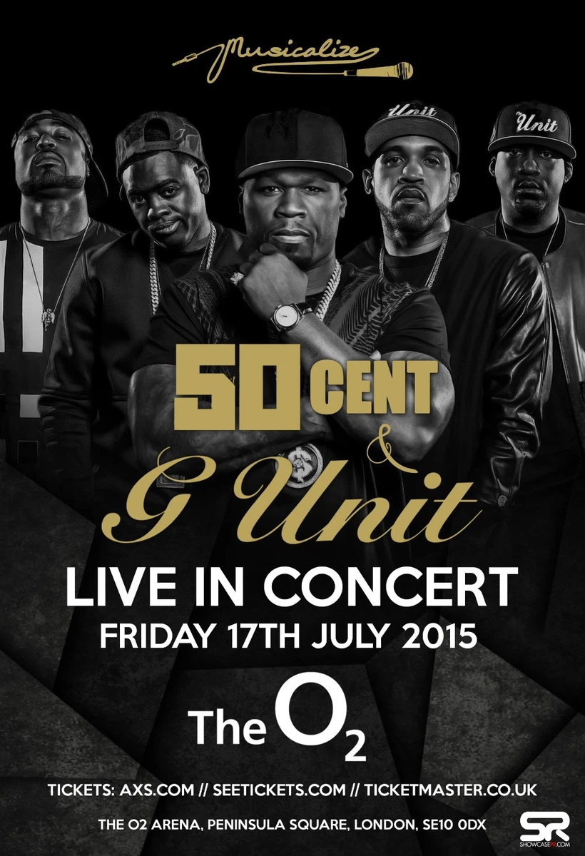 50 CENT / G UNIT "LIVE IN CONCERT" 2015 LONDON TOUR POSTER - Hip Hop, Rap  Music | eBay