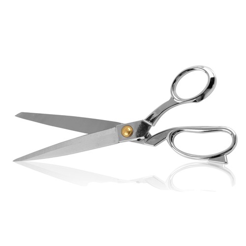 AA Pro 10" Heavy Duty Tailor Scissors – Stainless Steel, Bent Handle (Silver)