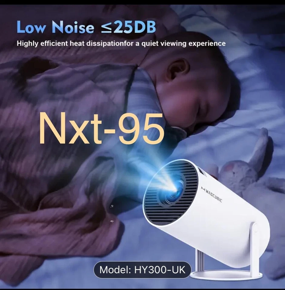 HY300 PRO Projector MAGCUBIC 4K Android 11 Dual Wifi6 BT 5.0 260 ANSI 1080P - Image 3 of 4