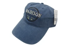 New Madison Wisconsin WI Mens Size OSFA Blue Adjustable Hat