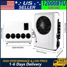 12V DC Rooftop RV Air Conditioner Cab Truck A/C Unit Cooling For Semi 12000BTU