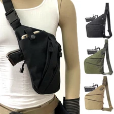 Mens Sling Backpack Tactical Chest Pistol Shoulder Bag Crossbody Holster Bag