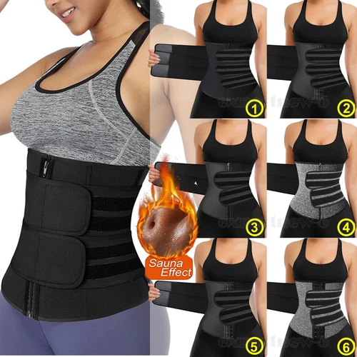 Waist Trainer Belt Women Waist Trimmer Weight Loss Ab Belt Slimming Body Shaper - Picture 1 of 24