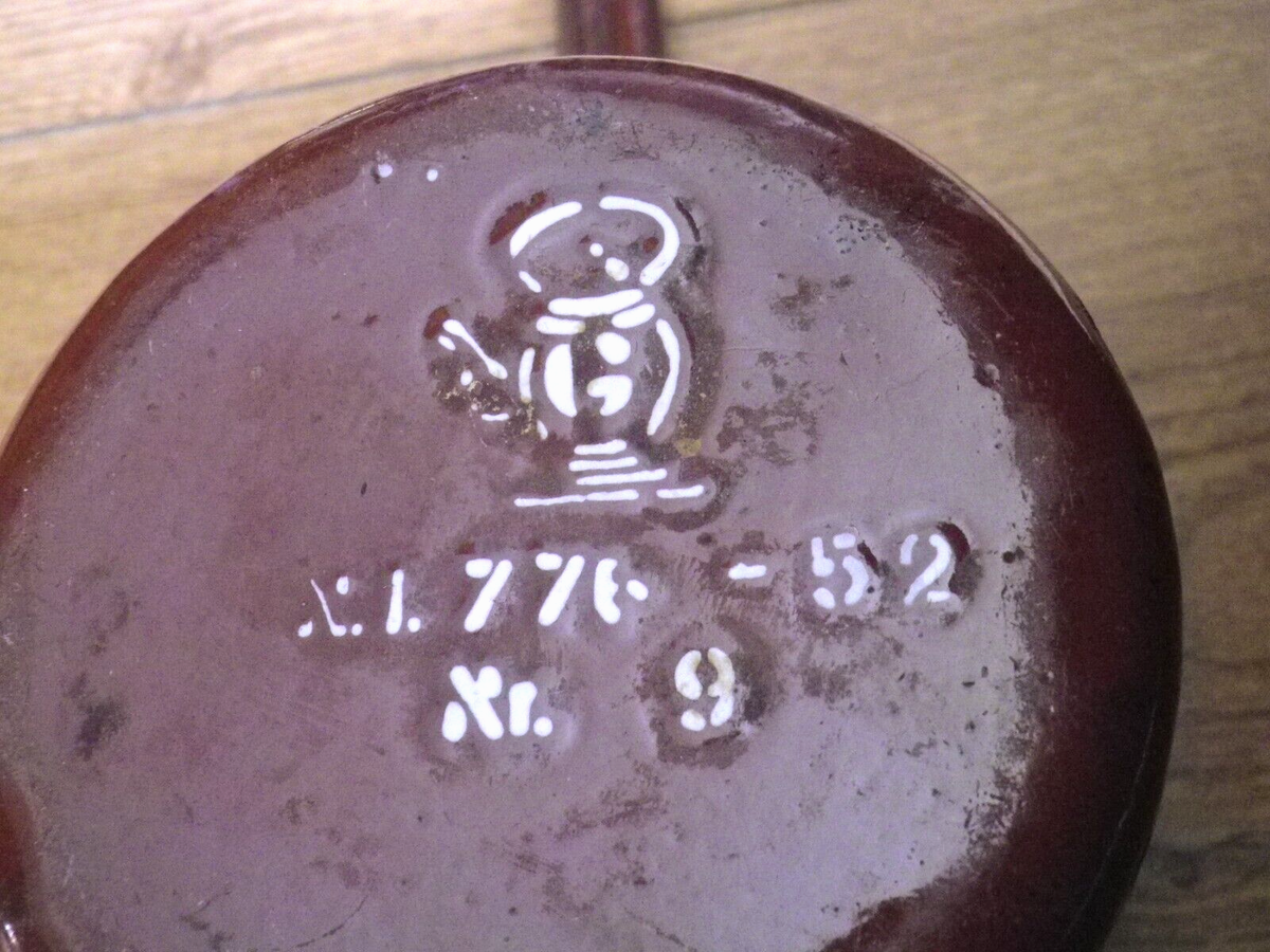 Ancienne Casserole Verseuse émaillée - Long Manche, Pour Gaz, Tôle émaillée (occasion, Vintage)