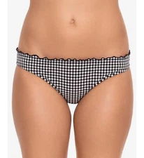 Salt + Cove ESF10823 Womens Gingham Ruffled Bikini Bottoms Swimsuit Size X-small