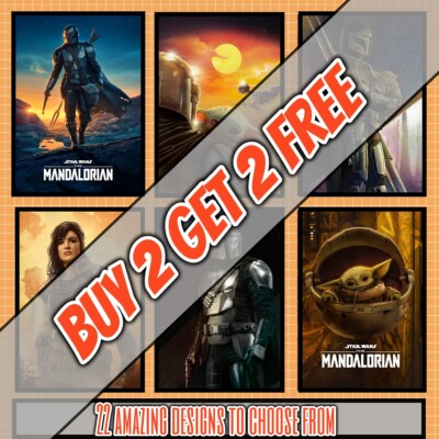 Star Wars The Mandalorian TV Serie Poster Drucke Wandbilder Wohndeko