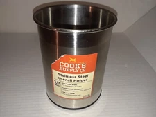 Stainless Steel Cooking Utensil Holder 360° Rotating Kitchen Utensil Holder