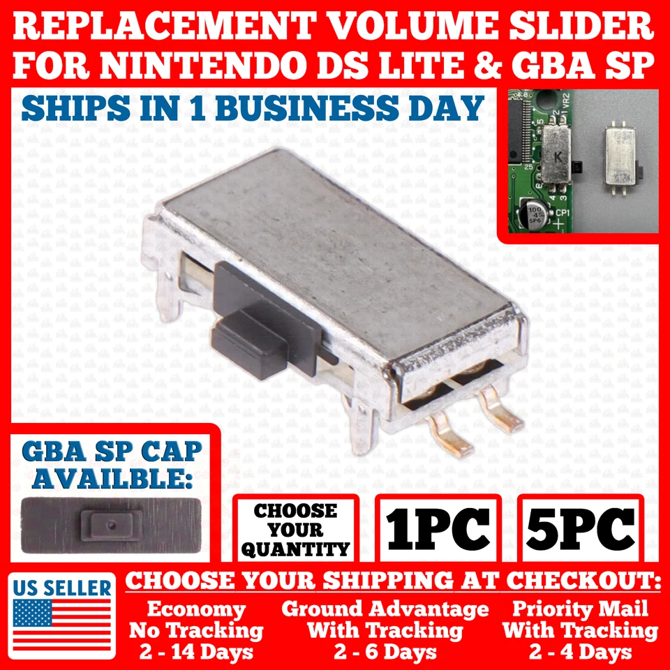 Replacement Volume Slider Switch Nintendo Game Boy Advance GBA SP/DS Lite Cap