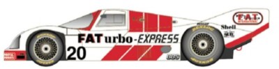 Studio 27 Decal 1/24 Porsche 962C WSPC Donington 1990 FATurbo for Hasegawa 11936