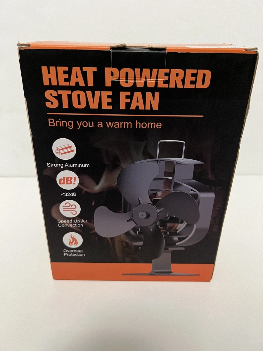 Heat Powered Stove Fan 4-Blade Non-Electric Fireplace Fan Warm Air  Circulation | eBay