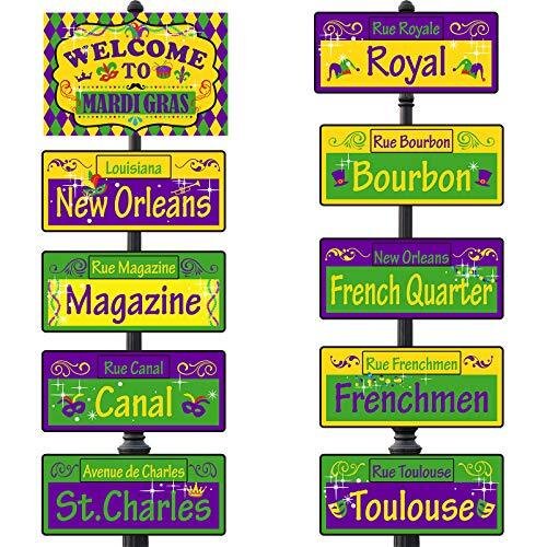 20 Pcs Mardi Gras Directional Signs New Orleans Street Signs Mardi Gras 20 Pcs Mardi Gras Directional Signs New Orleans Street Signs Mardi Gras