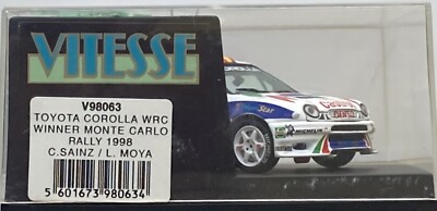 Miniature Vitesse 1:43 - Toyota Corolla WRC - Carlos Sainz - Rallye Safari 1998 (Réf V98107)