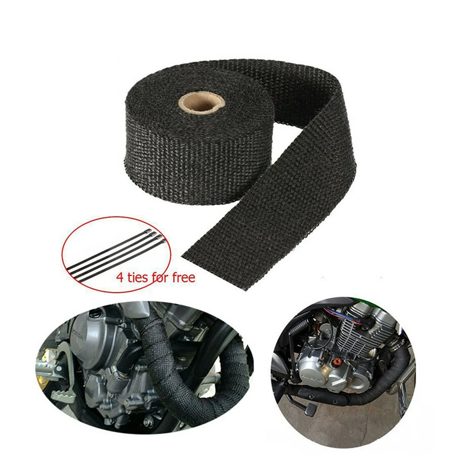 5M Exhaust  Header Heat Wrap Resistant SS Tie Manifold Insulation Cloth Roll — 第 3/4 张图片