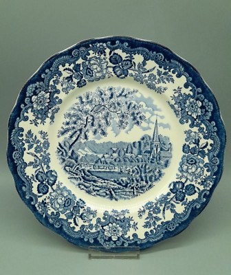 Royal Worcester 1790 Avon Scenes Palissy blau 1 Speiseteller 25 cm sehr gut