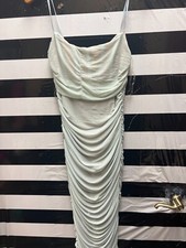 Women "Nookie" sage green crunchy slip spaghetti dress. Size XXL Prev. Owned