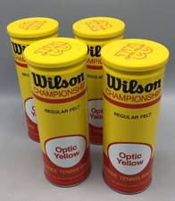Tennis Balls - Wilson Championship, Regular Felt, 4 Cans, Sealed c5