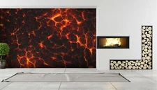 3D Stone Red Lava ZHUA137 Wallpaper Wall Murals Removable Self-adhesive Zoe