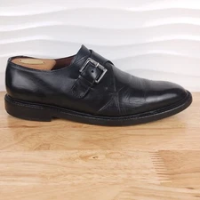 Allen Edmonds Dress Shoes Mens Size 9.5 D Black Norwich Monk Strap Oxfords 0212